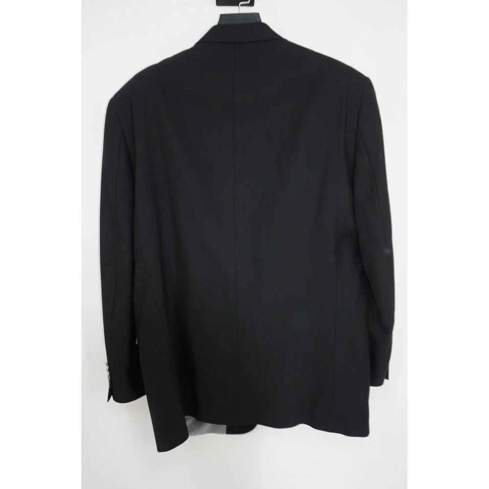 Hart‎ Schaffner Marx Blazer Men's 46L Black Gold Trumpeter Two Button Sport Coat